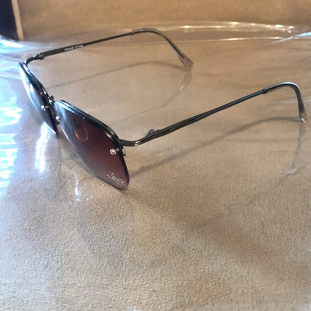 Rhinestone Cross Metal Frame Sunglasses